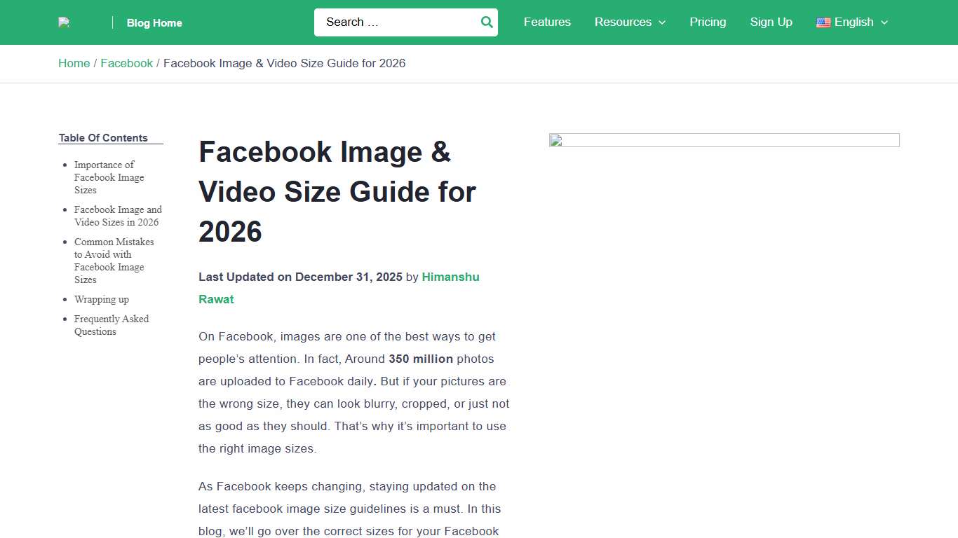 Facebook Image & Video Size Guide for 2026 - Outfy