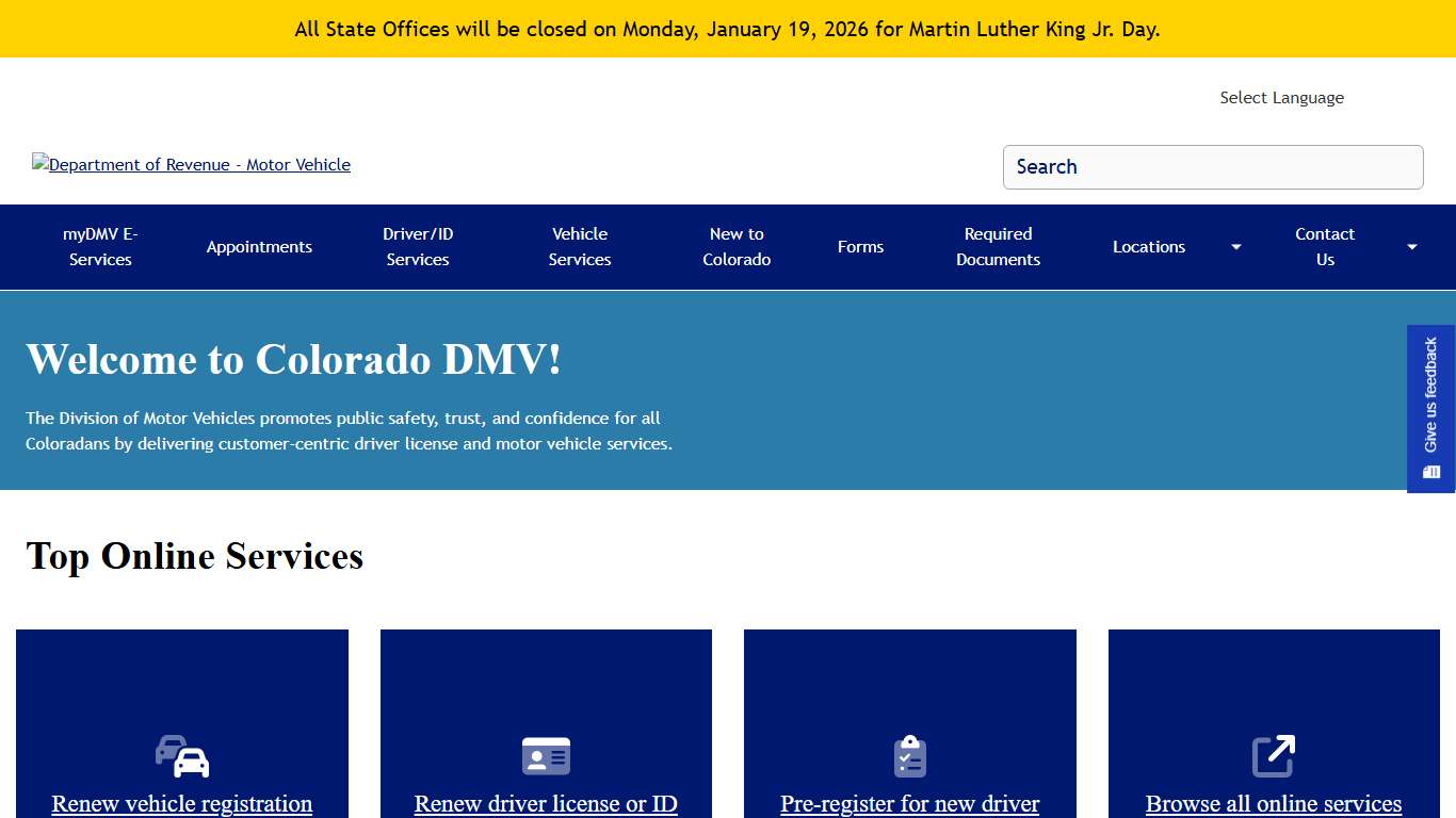 Home | Department of Revenue - Motor Vehicle